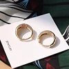 SRCOI Trendy Gold Silver Color Thick Hoops Earrings Round Circle Geometric Huggie Earrings Minimalist Mini Small Loop Wholesale ► Photo 3/6