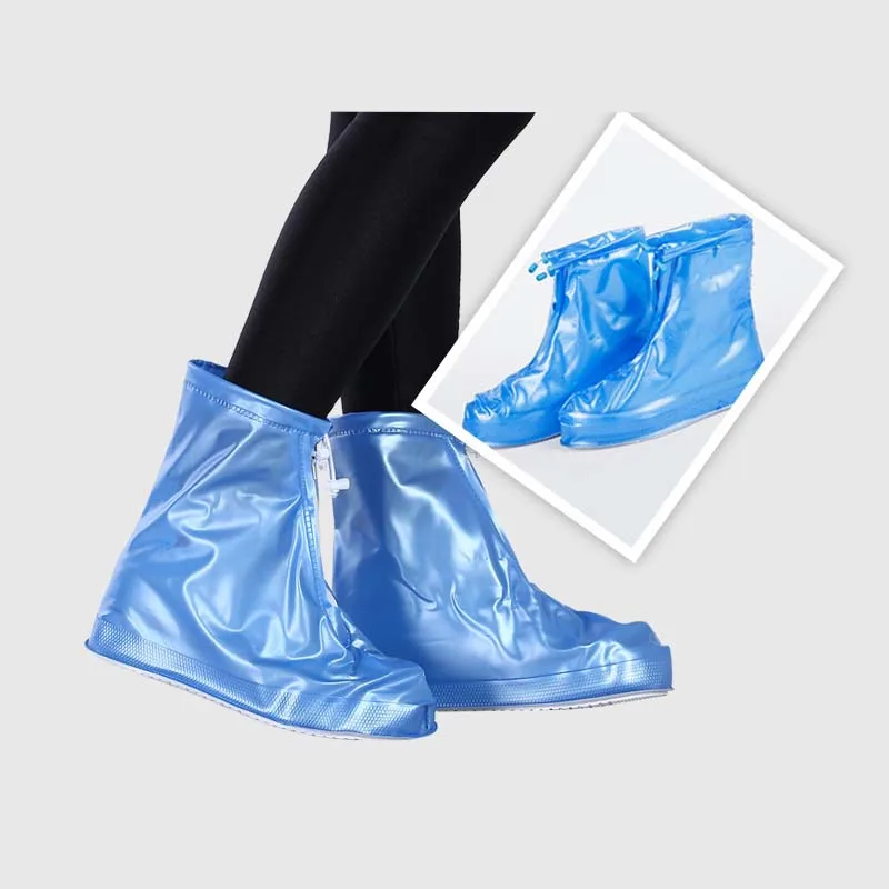 New exhibition Men Women's Rainproof Waterproof Reusable Rain Shoes Covers Thick wearable bottom Flat Ankle Heels Boots Covers N New exhibition Men Women's Rainproof Waterproof Reusable Rain Shoes Covers Thick wearable bottom Flat Ankle Heels Boots Covers N