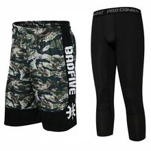 Уличные дышащие спортивные мужские шорты для занятия баскетболом наборы облегающая фитнес шорты для бега Профессиональный спортзал Бег тренировки костюм спортивные шорты