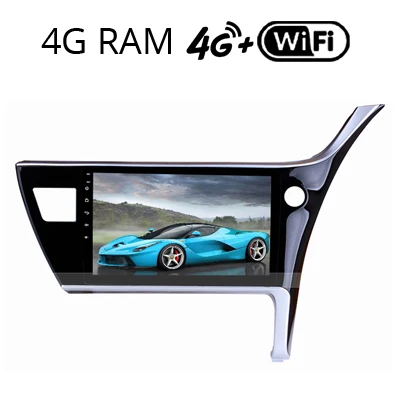 Corolla Right 4G Sinosmart Android 8,1 2Din ips/QLED 2.5D экран автомобильный gps радио навигации плеер для Защитные чехлы для сидений, сшитые специально для Toyota Corolla влево/вправо для вождения - Цвет: Corolla Right 4G