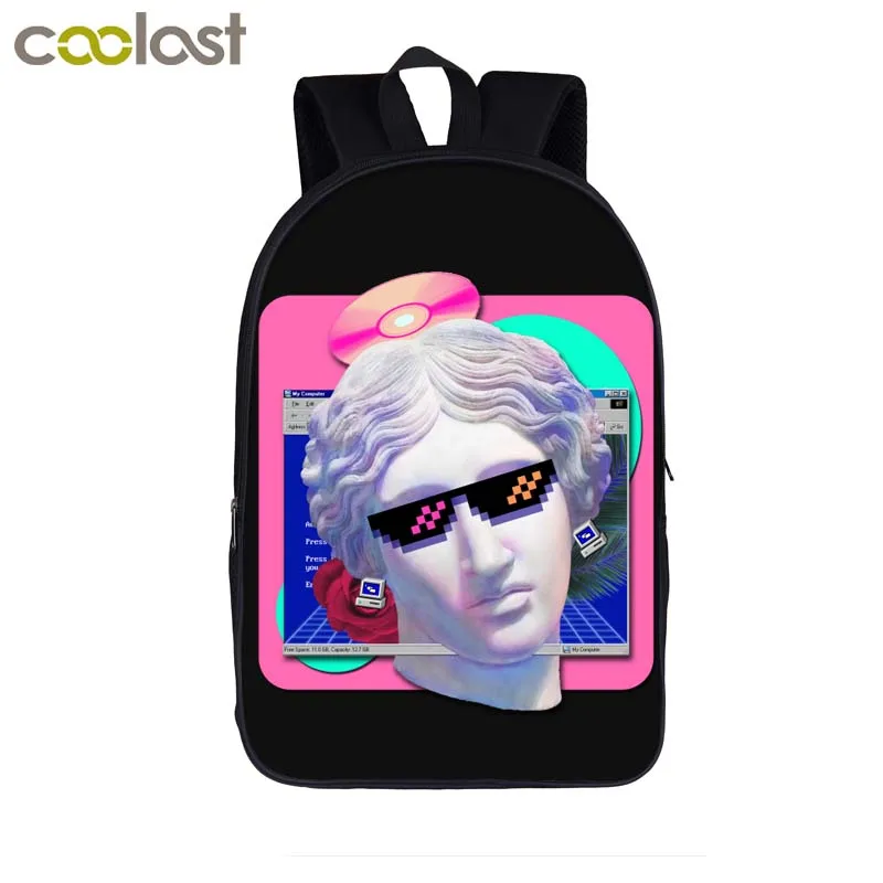 

Vaporwave Print Backpack Aesthetic Japan Otaku Women Men Daypack Rucksack Filthy Frank Boys Girls School Bags Laptop Backpacks