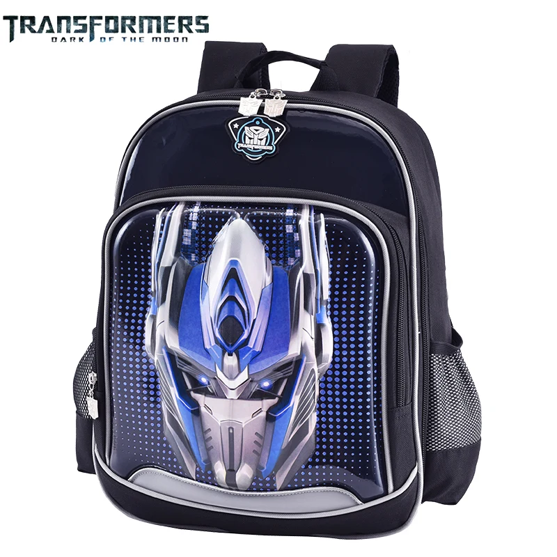 Glowing Robot Cartoon Transformers Waterproof Cool School Backpack For Boys