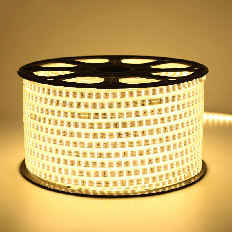 Водонепроницаемая светодиодная лента 220 В 2835 SMD 180 трехрядная 156 светодиодов