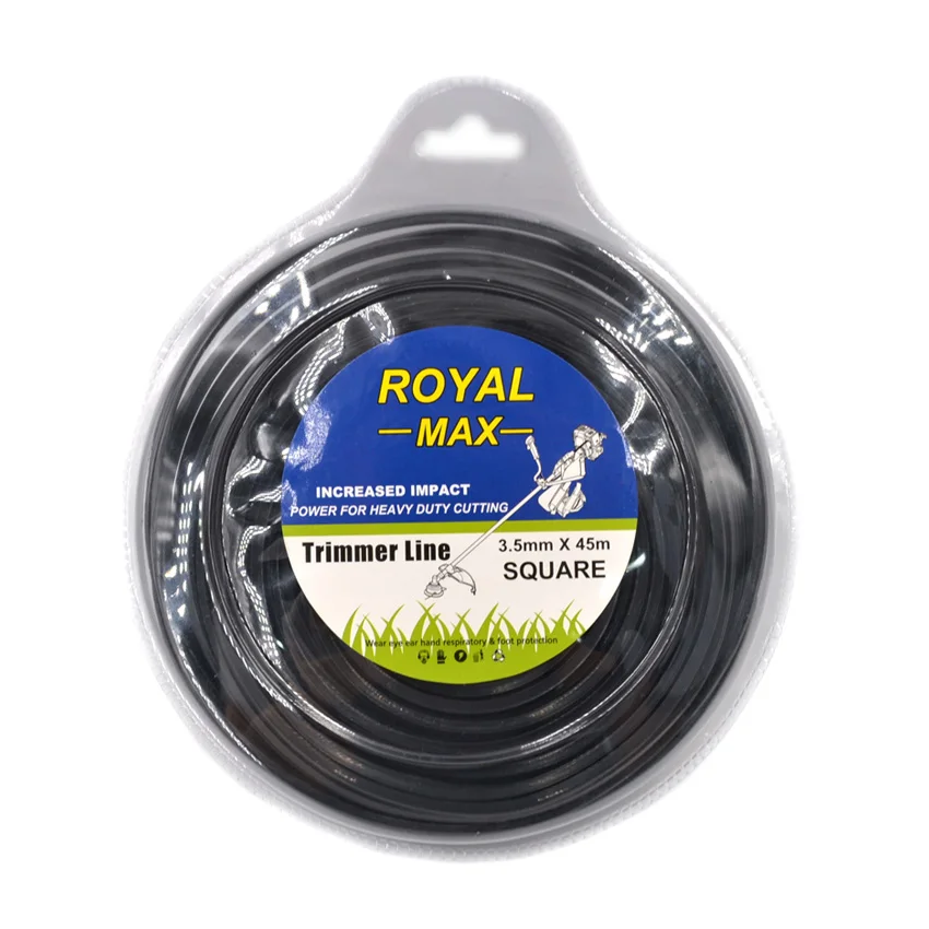 0.14" Grass Trimmer Nylon Line 3.5MM x 40 Meters Square for Brush