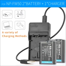 2 ШТ. NP-FW50 Батареи Цифровые Батареи + NP FW50 Зарядное Устройство Для Sony ILCE-7 ILCE-A7M2 ILCE-7R SLT-A33 SLT-A55 SLT-A35 SLT-A37