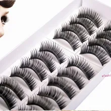 Высокое качество 50 пар Толстые Длинные Накладные ресницы расширение Три деревья ручной работы накладные ресницы