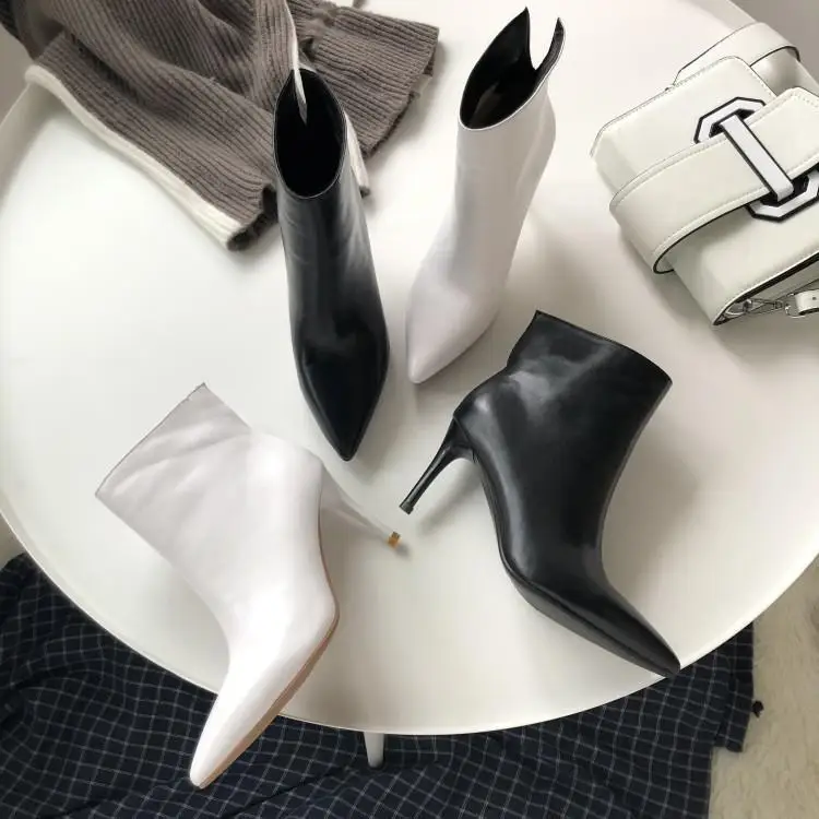 2018 Новое поступление Bottes Femmes Volid черные белые ботильоны для женщин шикарные