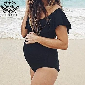 

Women Swimwear One Pieces Plus Size Pregnancy Swimsuit Beach Summer Bikini Bathing Bodysuit Clothes For Pregnant Women S-5XL