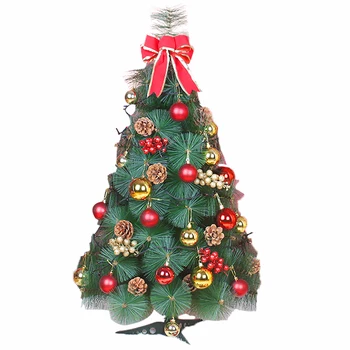 

23.6'' Mini Christmas Tree Fashionable Pinecone Bowknot Decor Tabletop Ornament Christmas Decor