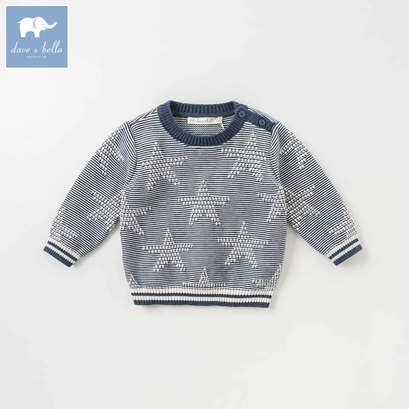 DBA7814 dave bella autumn infant baby boys fashion long sleeve pullover
