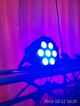 

20pcs/lot, Stage LED Par Light Slim 7x9W RGB 3in1 Flat DJ bar led light dmx dj party entertainment lighting equipment