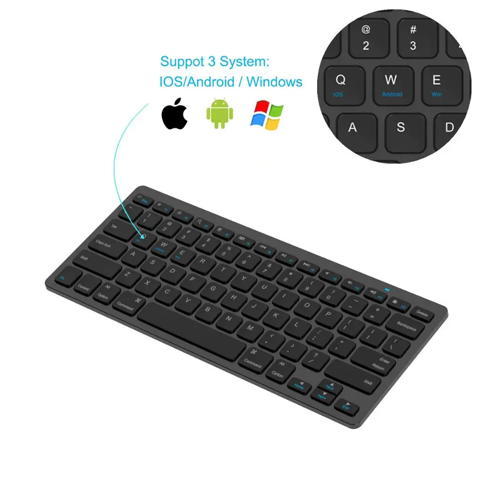 Ультра-тонкая Bluetooth 3,0 Беспроводная клавиатура Teclado клавиатура для Apple iPad iOS Android Windows Система другое Bluetooth