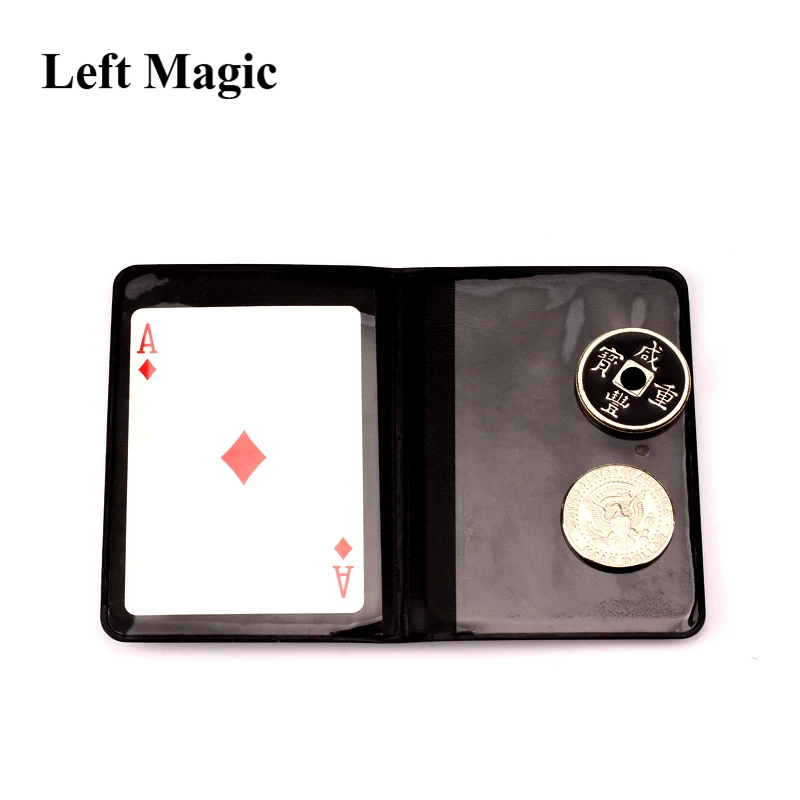 

leather Coin Magic Tricks Mental Ancient Coins Magic Coins Coin Transposition Accessories Close Up Magic Props Illusions