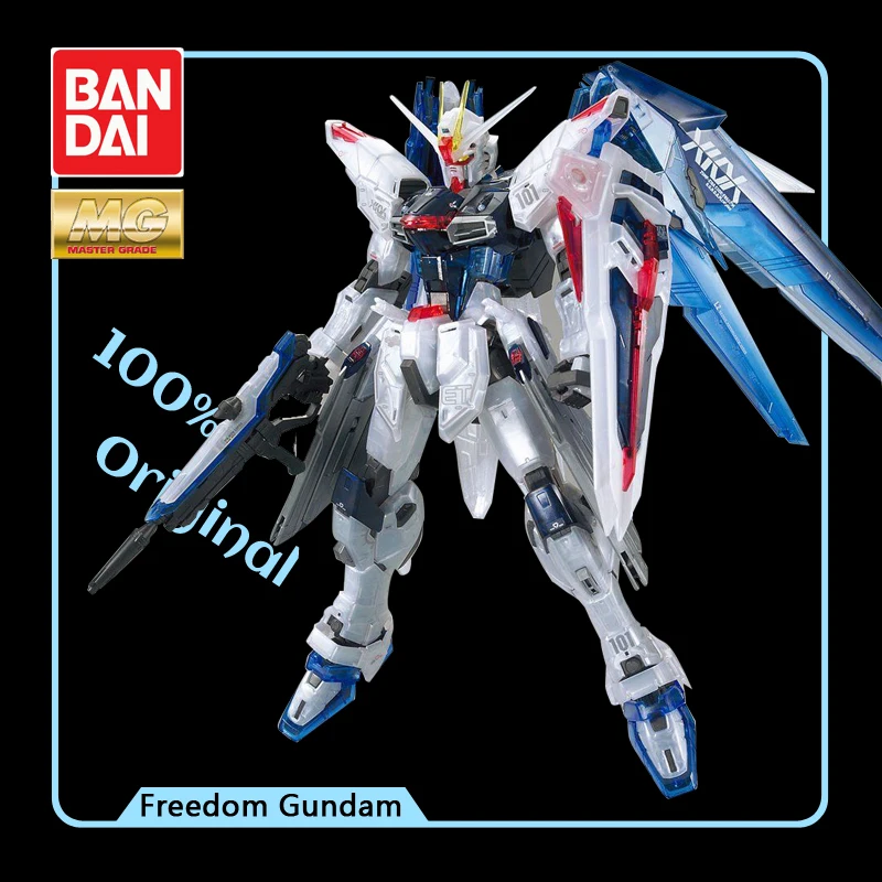 Bandai Odaiba Limited GUNDAM база 1/100 MG Бесплатная до 2,0 Цвет Прозрачный перламутровый фигурку Дети сборки игрушки подарки