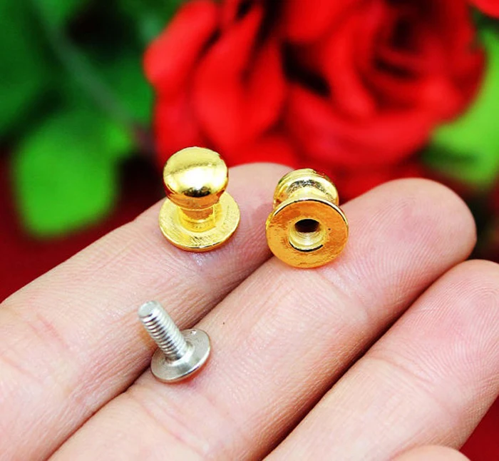 0 27 7x10mm Metal Nipple Nail Golden Color Mini Knobs Tiny