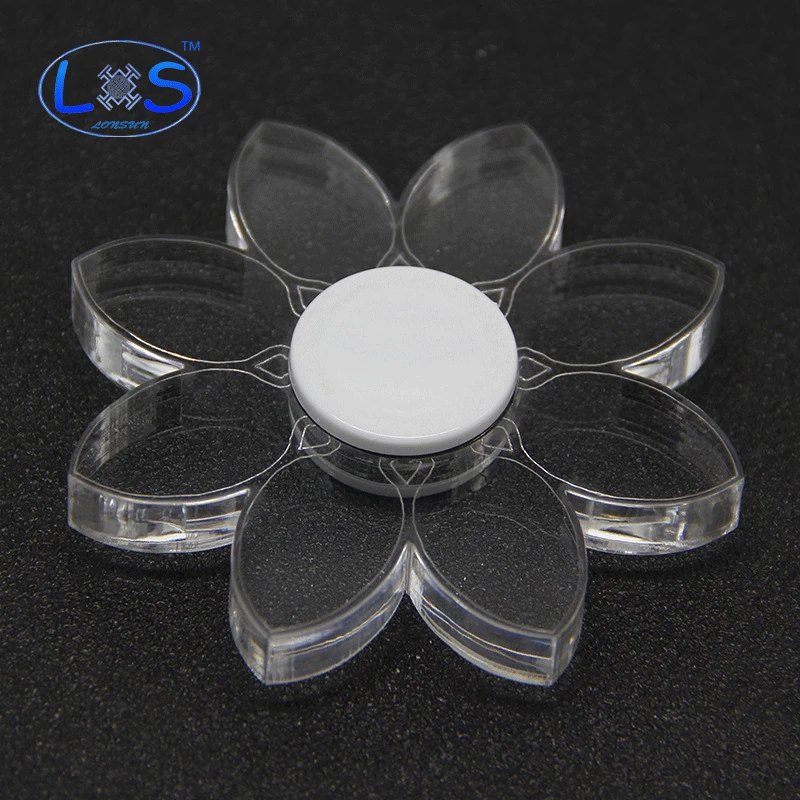 Novo criativo lucency acrílico mão tri spinner spinner EDC fidget Rotação spinner Para O Autismo e TDAH Tempo Longo topo spinner brinquedos