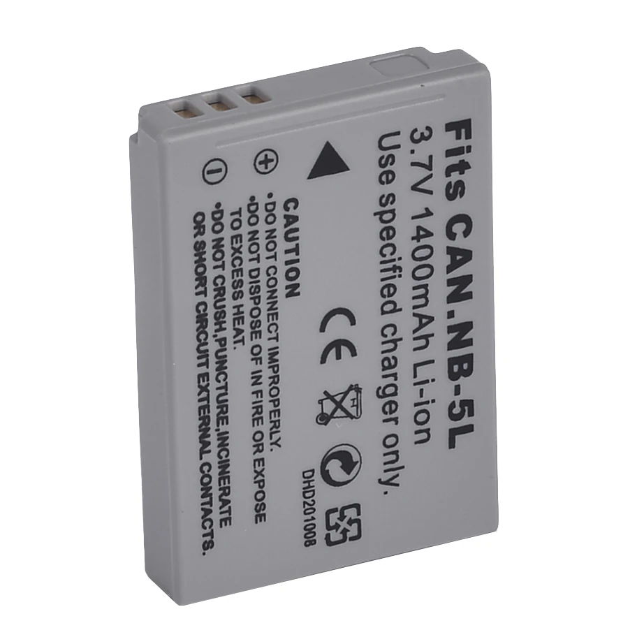 2x 3.7V 1100mAh Replacement NB 5L Battery Pack for Canon Powershot S100
