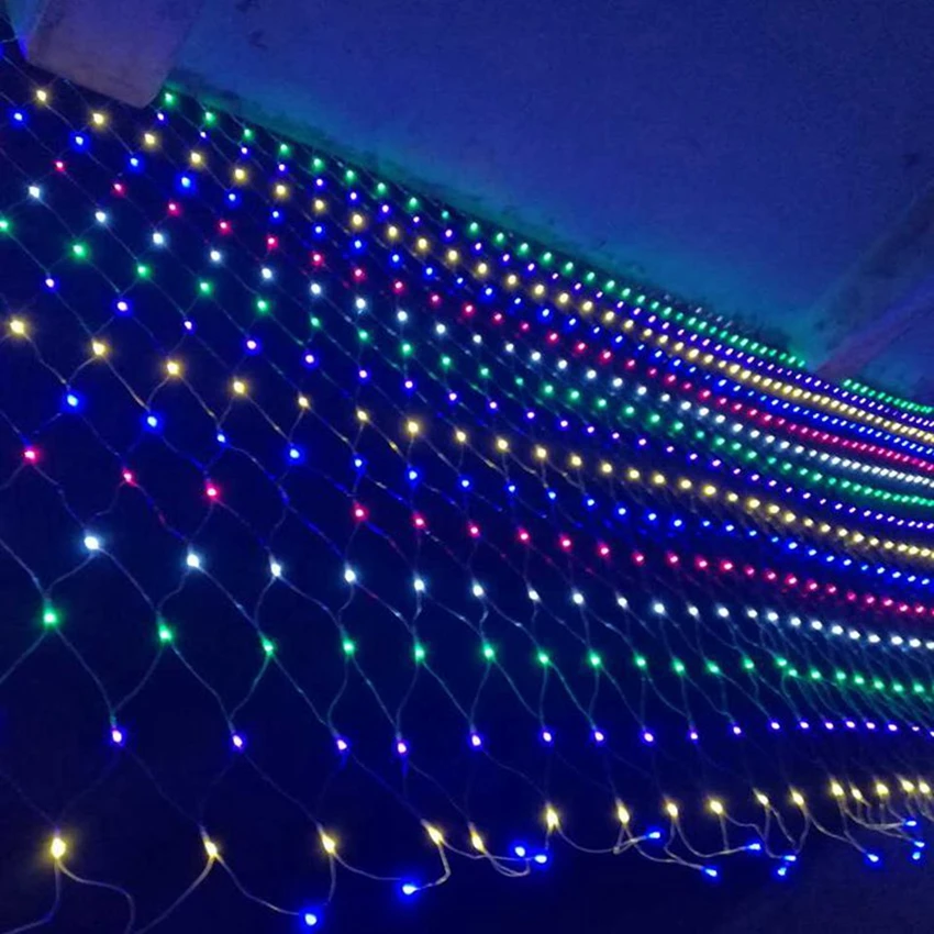 LED Net light 3Mx2M 6x4 LED Mesh Fairy String Light Christmas 110/220V Party Wedding New Year Garland Outdoor garden Decoration 