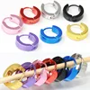 7 colores simples de acero inoxidable Punk pendientes redondos para hombres joyas aros circulares de colores rosa para niñas ► Foto 1/6