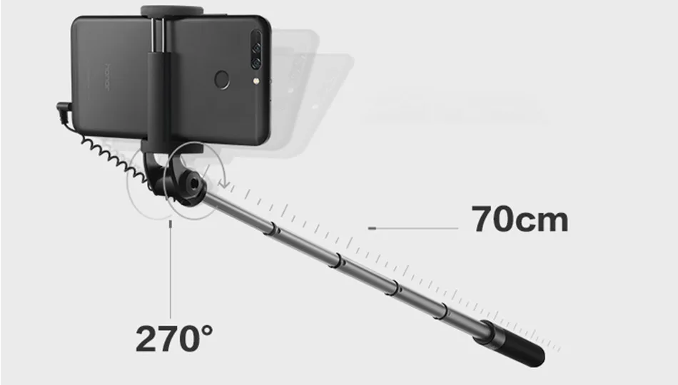 Huawei Honor Selfie Stick Lite монопод AF11L проводной выдвижной ручной затвор для мобильного телефона 70 см