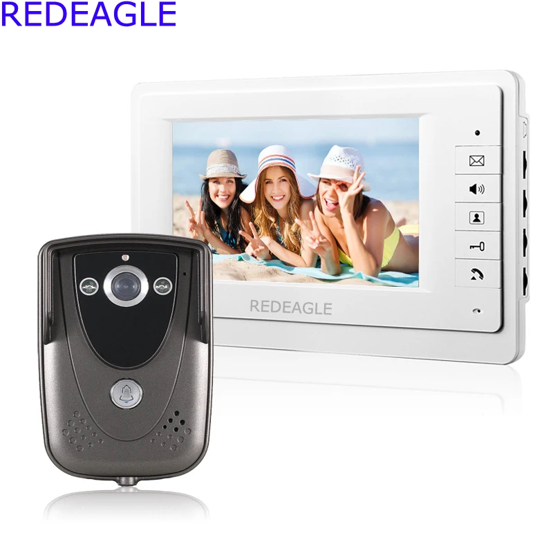

7 inch Wired Video Door Phone Doorbell Intercom Night Vision Home Security IR Camera