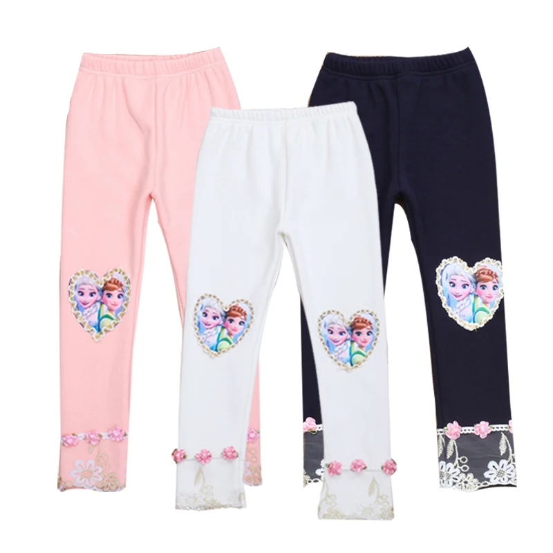 

new 2018 autumn winter Girls pants for kid elsa anna cotton warm Baby Kids Child Legging Trousers Girls Pants clothes