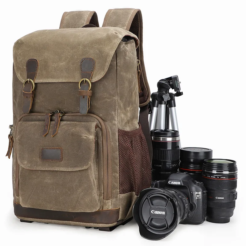 

Batik Canvas Waterproof Photography Bag Outdoor Wear-resistant Camera Photo Backpack Men for Shoulders Backpack Camera TravelBag