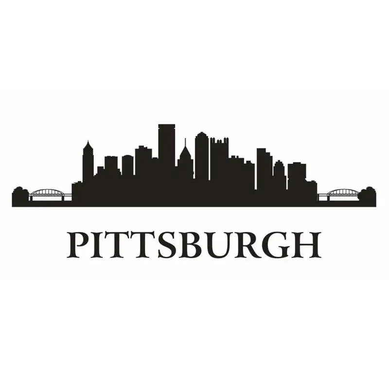 DCTAL PITTSBURGH City Decal Landmark Skyline Wall Stickers Sketch