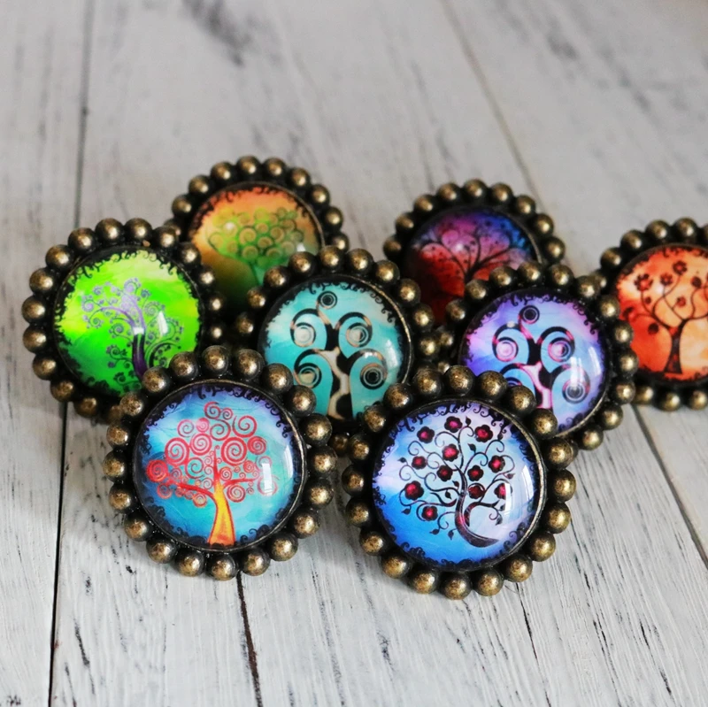 

1x crystal Single hole Knobs European style Retro drawer cupboard wardrobe Children's furniture cabinet knobs handle Pull