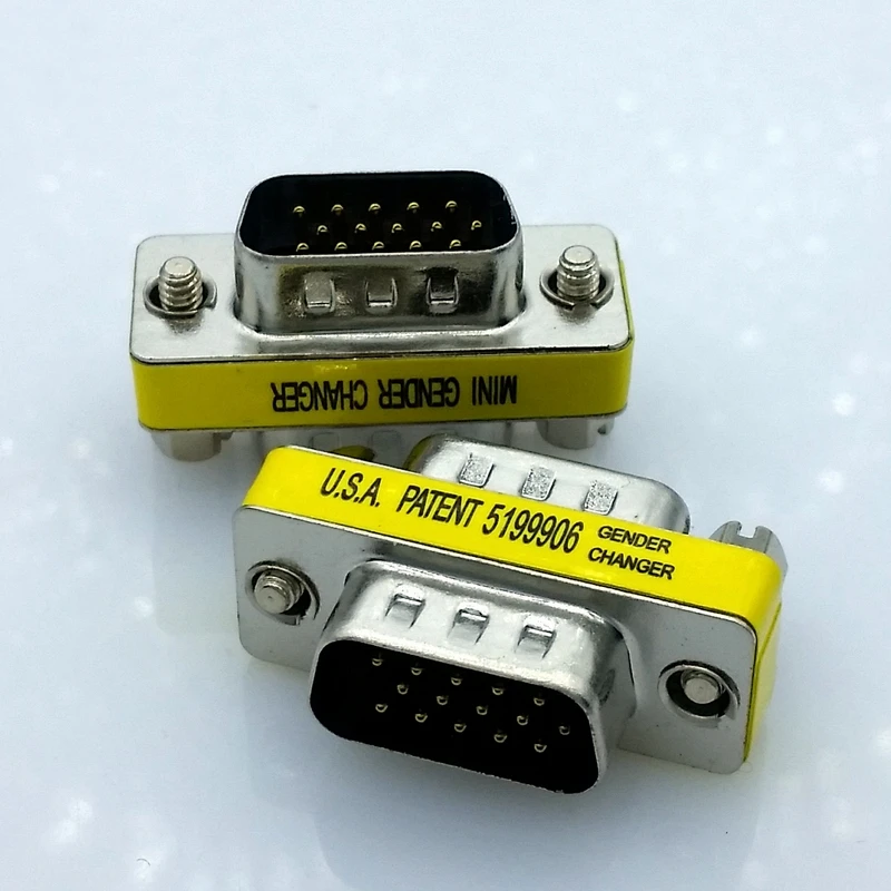 

DB15 Male to Male VGA Adapter VGA cable Male converter adapter 10pcs/lot