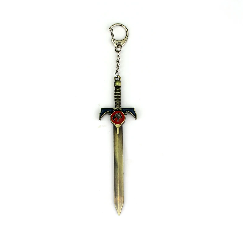 

New Cartoon Animation Thundercats Sword Keychain 12 cm Metal Model Keyring gift key ring chian holder for car souvenirs