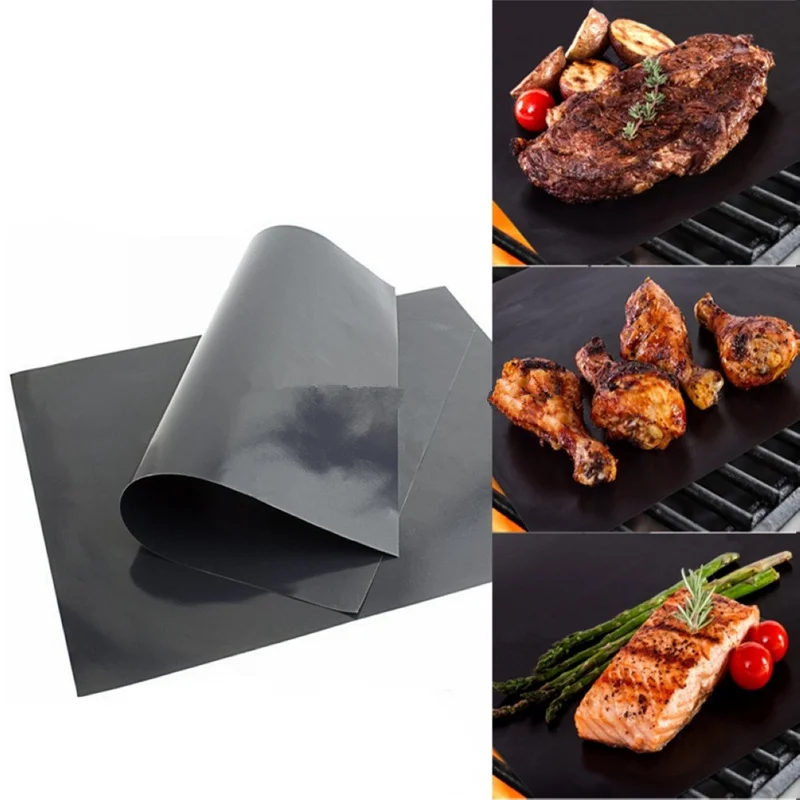 BBQ Grill Mat Non-stick Teflon Cooking Grilling Sheet Heat Resistance 40 * 33cm BBQ Grill Mat Non-stick Teflon Cooking Grilling Sheet Heat Resistance 40 * 33cm