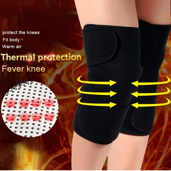 

2pcs Tourmaline Self Heating Kneepad Magnetic Therapy Knee Support Tourmaline Heating Belt Knee Massager Foot Care Tool