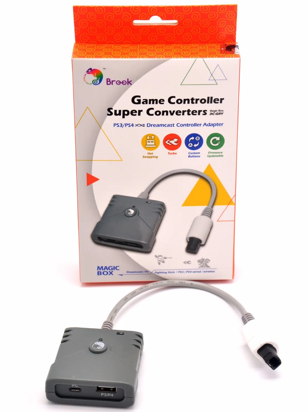 Брук для PS3 PS4 для Dreamcast Супер конвертер адаптер использовать аркадную палку и PS3 PS4 беспроводной контроллер на sega Dreamcast