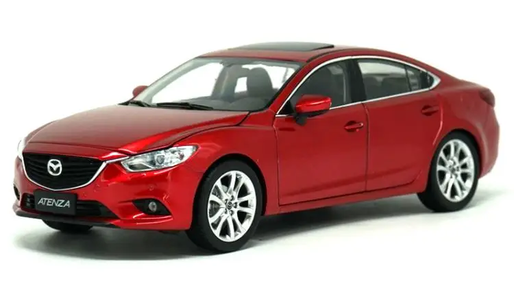 Усовершенствованная коллекция моделей автомобилей MAZDA 6 ATENZA 1:18 из сплава, литая металлическая модель автомобиля - Цвет: Красный