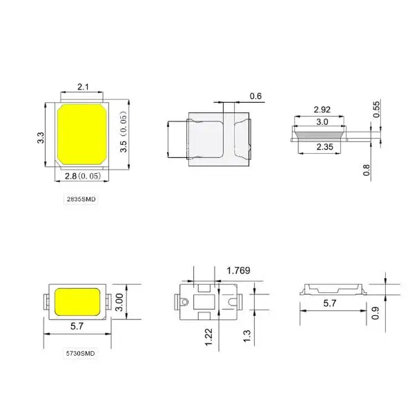 Светодиодный диодный светильник Anjoet 100% оригинальный светодиодный Epistar SMD 5730/2835 40