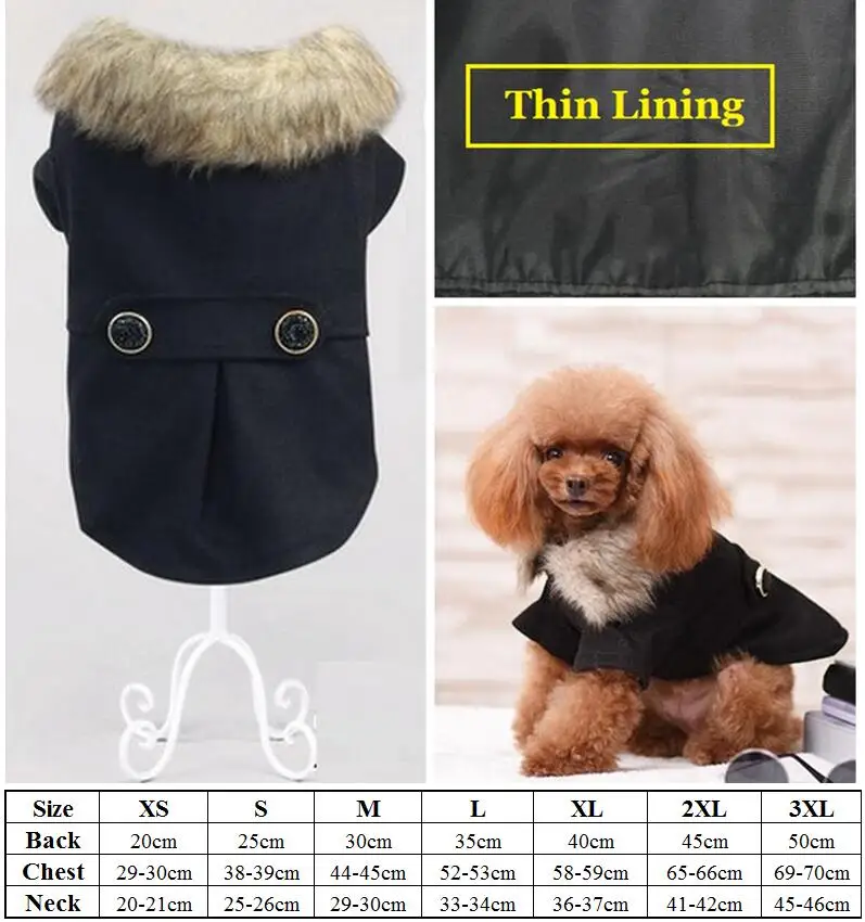 Теплая зимняя одежда для собак Одежда для домашних животных для маленьких собак французская одежда для бульдога флисовые куртки для собак - Цвет: Black Thin