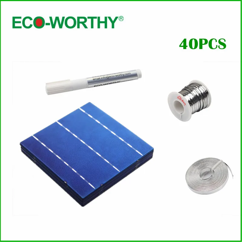 Prix pour DIY 160 W 12 V Panneau Solaire 40 pcs 156mm Haute Puissance 6x6 Polysatlline Solaire Cellulaire Kit 4.3 W/pcs Charge pour 12 V Batterie Prix pour DIY 160 W 12 V Panneau Solaire 40 pcs 156mm Haute Puissance 6x6 Polysatlline Solaire Cellulaire Kit 4.3 W/pcs Charge pour 12 V Batterie