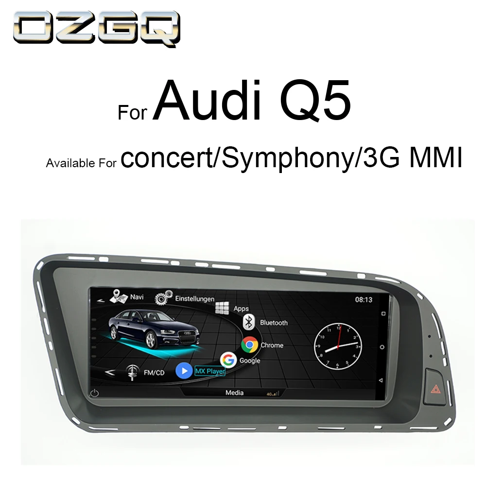 

OZGQ Android 8.8inch Car Multimedia Radio Player Headunit Autoradio For 2010-2016 Audi Q5 GPS Navigation With Mirror Link 3G MMI