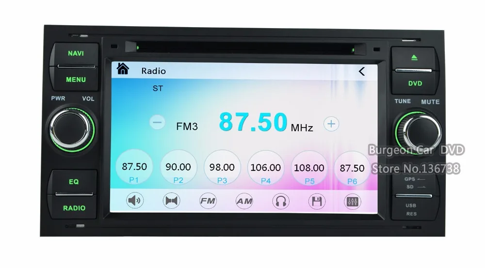 Clearance HD Touch Screen Car DVD Player For Ford Focus 2 Mondeo Kuga Galaxy Fusion C S MAX Radio Ipod USB SD BT GPS Navigation System 2