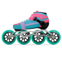 Оригинальные беонт погоня 2PT скоростные роликовые коньки Heatmoldable CarbonFiber Boot 4*90/100/110 мм роликовые ролики