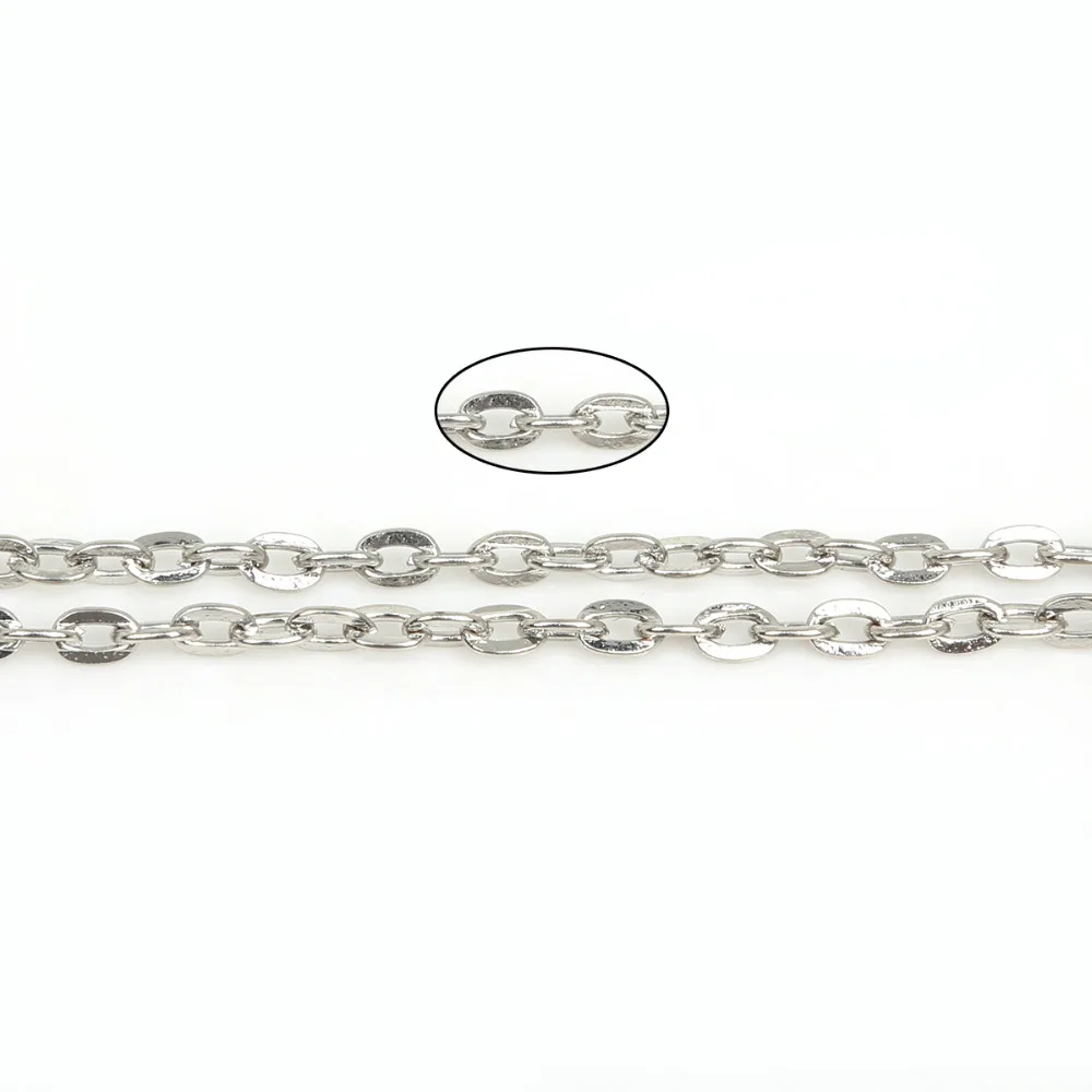5 м/лот серебро/золото/бронза цвет металлические звенья цепи подходит браслет, ожерелье цепь DIY ювелирных изделий