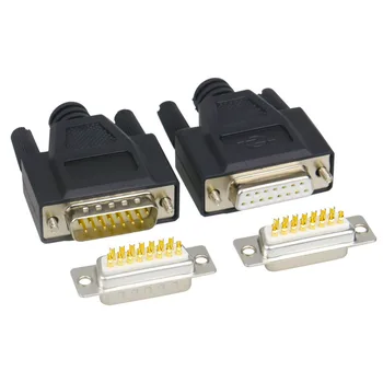 

RS232 Serial Port Header 15-Pin DB15 Male And Female Adapter Connector 2-Row Soldering DIY Plug