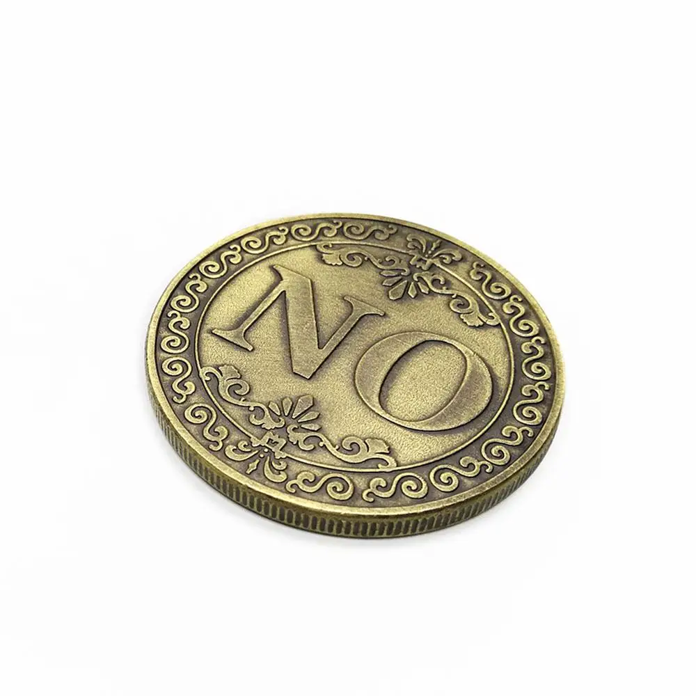 

Collection Coin Commemorative Coin YES NO Adornment Policy Decision Round with Acrylic Box Emulation Silver Coin