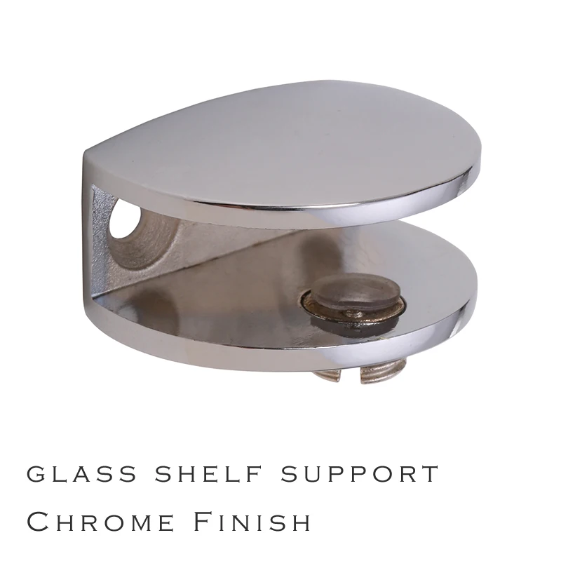 4 pcs Zinc Alloy Chrome 5-12 MM Shelf Support Heavy Duty Glass Shelf Clips glass shelf clamp holder glass fasteners