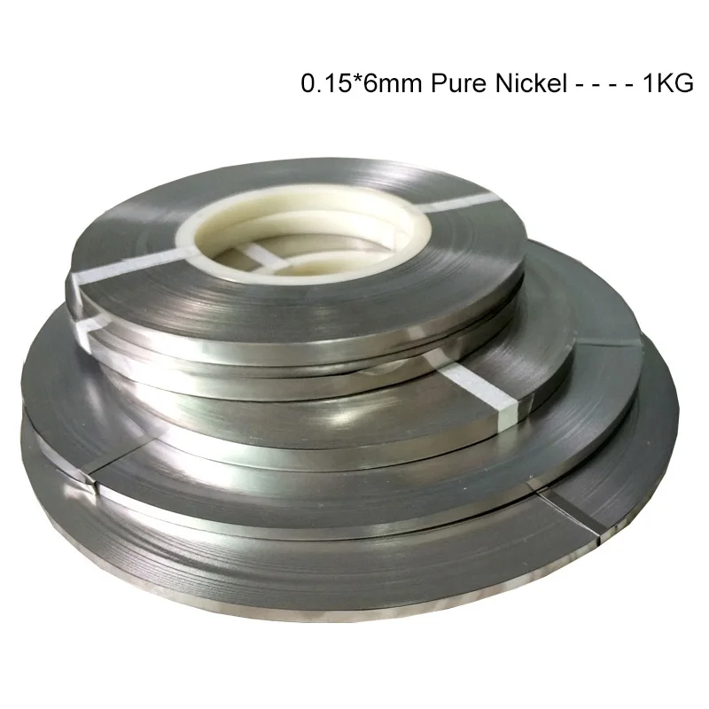 

1KG 0.15*6mm Pure Nickel Strip 99.96% High Purity Lithium Battery Nickel Strips For 18650 Battery Pack Spot Welding Nickel Belt