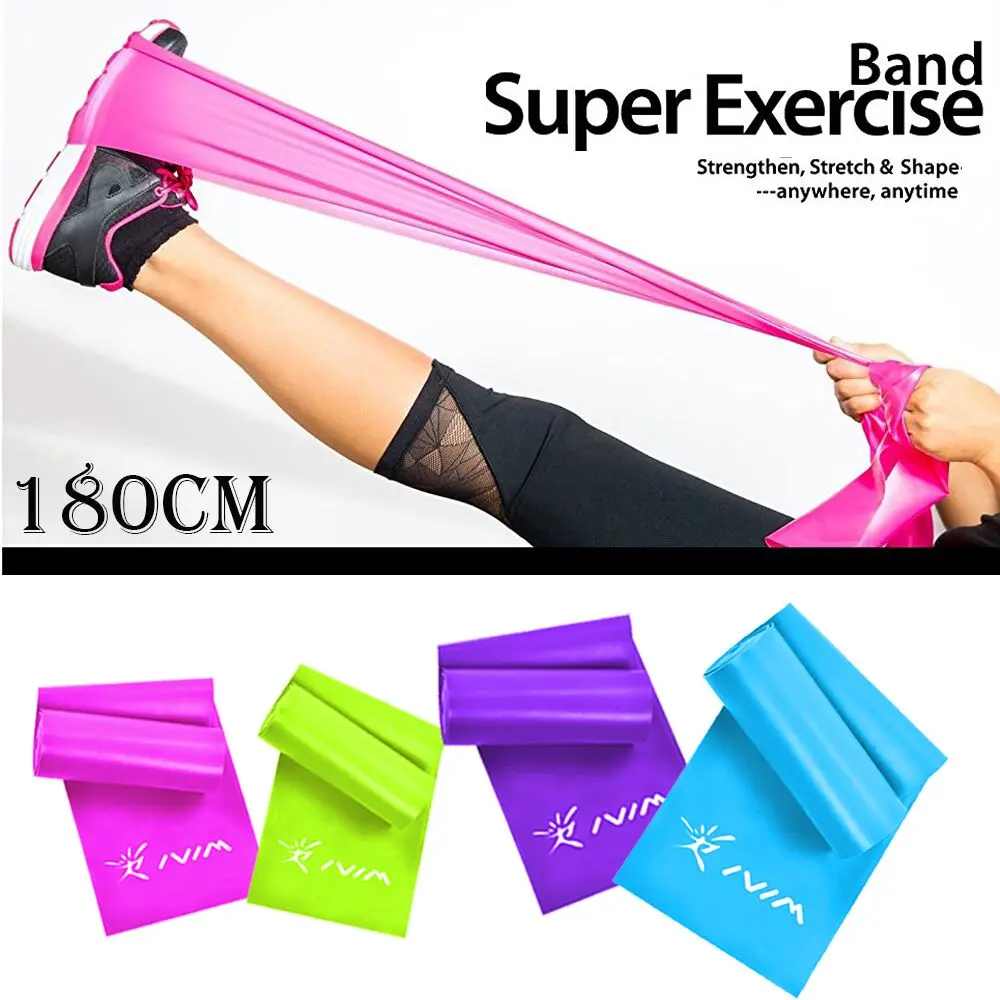1.8m TPE Resistance Bands Fitness Rubber band for Yoga Pilates Training Expander Elastic Strength Loop Bands for Crossfit Gym