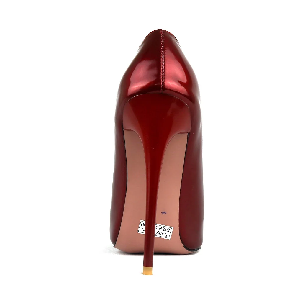 Новинка; качественные пикантные женские блестящие туфли-лодочки; цвет розовый, красный; черные модельные туфли на очень высоком каблуке; женские свадебные туфли; большие размеры 10, 47, 12; EM16