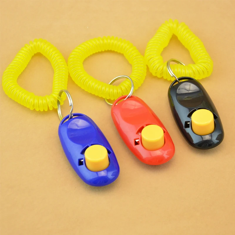 2pcs/lot Pet Click Clicker Training Trainer Aid Wrist Pets Dog Supplies