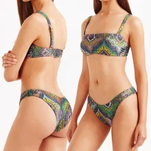 Для женщин пуш-ап бюстгальтер лоскутное Жилет с поясом купальный 2-20